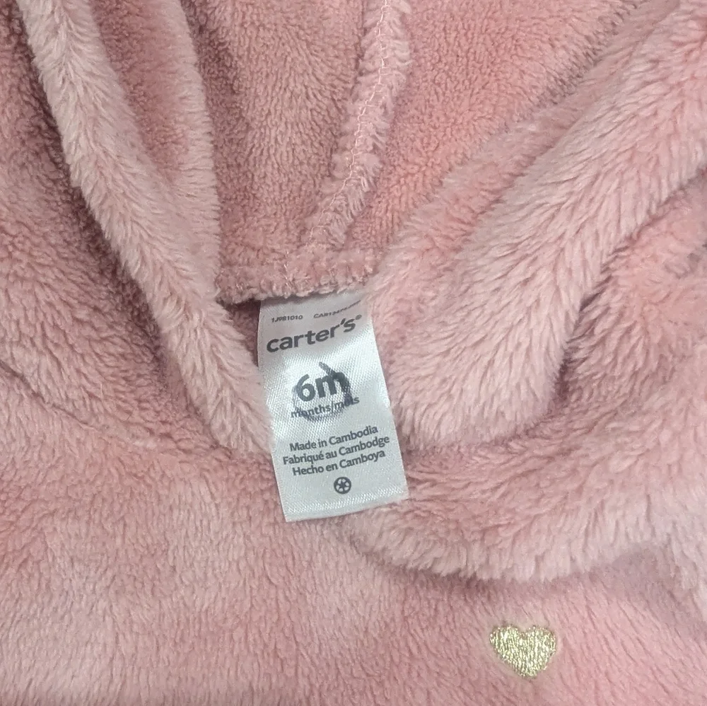 Pink Hooded Baby Outfit with Patterned Leggings - Picture 4 of 7